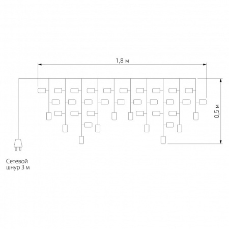 Фото Бахрома световая Eurosvet 100-001 100-001 белый