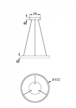 Фото Подвесной светильник Maytoni Rim MOD058PL-L22BK