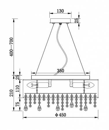 Фото Подвесной светильник Maytoni Manfred MOD600PL-06W