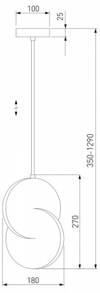 Фото Подвесной светильник Eurosvet Lang 50225/1 LED золото