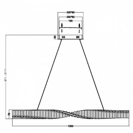 Фото Подвесной светильник Maytoni Krone P097PL-L28BS3K