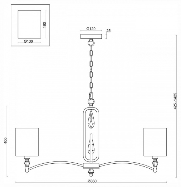 Фото Подвесная люстра Freya Riverside FR1007PL-08N