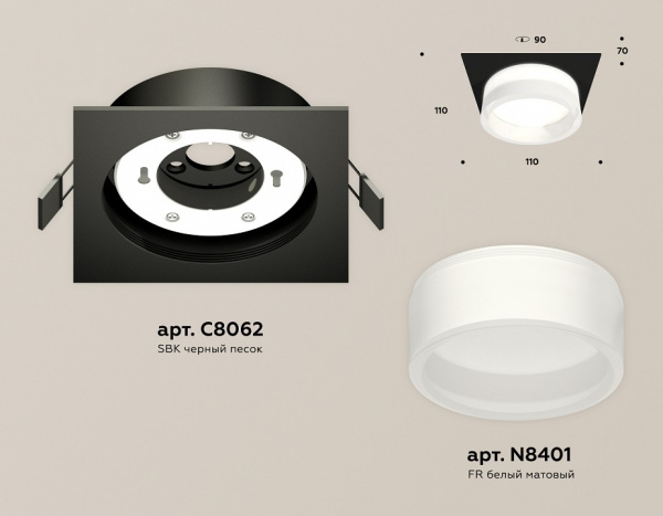 Открыть Встраиваемый светильник Ambrella Light XC XC8062015 Фото Встраиваемый светильник Ambrella Light XC XC8062015
