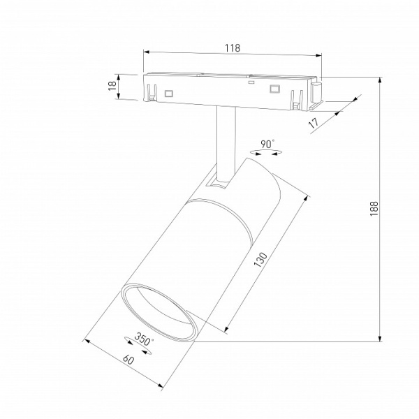 Фото Светильник на штанге Elektrostandard Slim Magnetic a069471