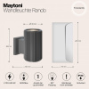Открыть Светильник на штанге Maytoni Rando O419WL-01GR Фото Светильник на штанге Maytoni Rando O419WL-01GR