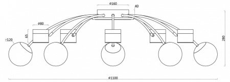 Фото Потолочная люстра F-promo Canvas 3096-10P