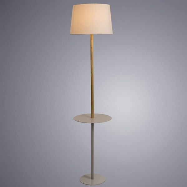 Открыть Торшер с полкой Arte Lamp Connor A2102PN-1WH Фото Торшер с полкой Arte Lamp Connor A2102PN-1WH