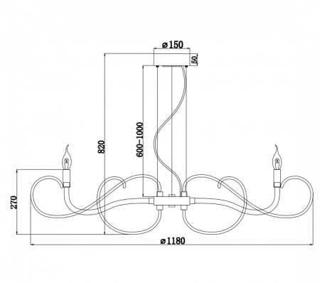 Фото Подвесная люстра Maytoni Atlanta MOD051PL-09TR
