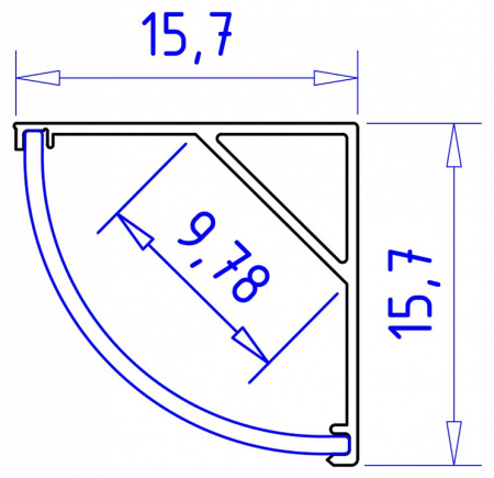 Фото Профиль накладной угловой внутренний Ambrella Light GP GP2100AL