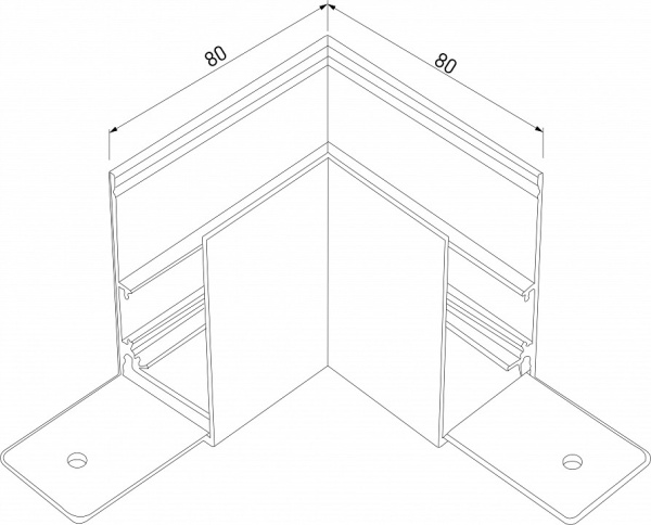 Фото Соединитель угловой L-образный для треков накладных Elektrostandard Slim Magnetic a062194