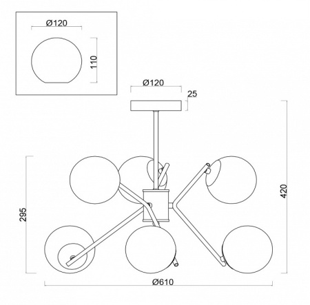 Фото Люстра на штанге Freya Nancy FR5083PL-06CH