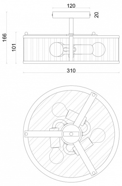 Открыть Светильник на штанге Favourite Radiales 3099-3C Фото Светильник на штанге Favourite Radiales 3099-3C