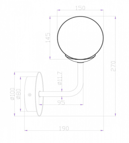 Фото Бра Maytoni Erich MOD221-WL-01-N