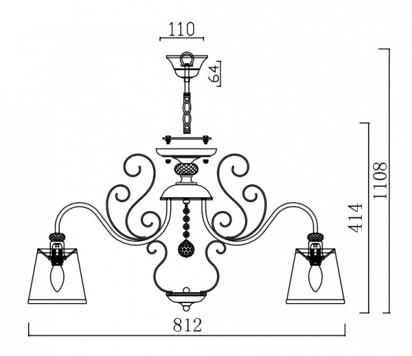 Фото Подвесная люстра Freya Driana FR2405-PL-08-BZ