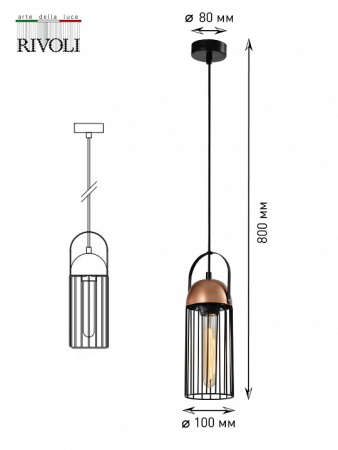 Фото Подвесной светильник Rivoli Anemon Б0047359