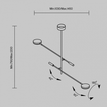 Фото Светильник на штанге Maytoni Fad MOD070CL-L15B3K1