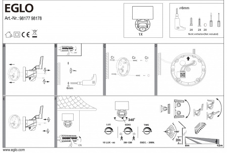 Открыть Светильник на штанге Eglo Pagino 98178 Фото Светильник на штанге Eglo Pagino 98178