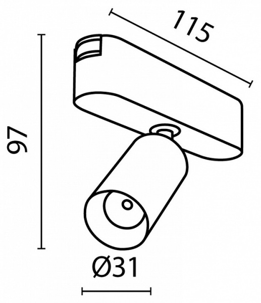 Фото Светильник на штанге Maytoni Focus LED TR103-1-5W4K-M-B