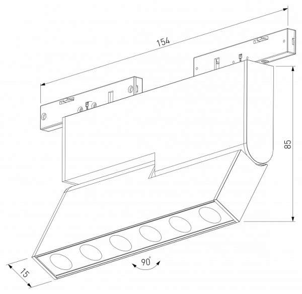Фото Накладной светильник Elektrostandard Mini Magnetic a067279