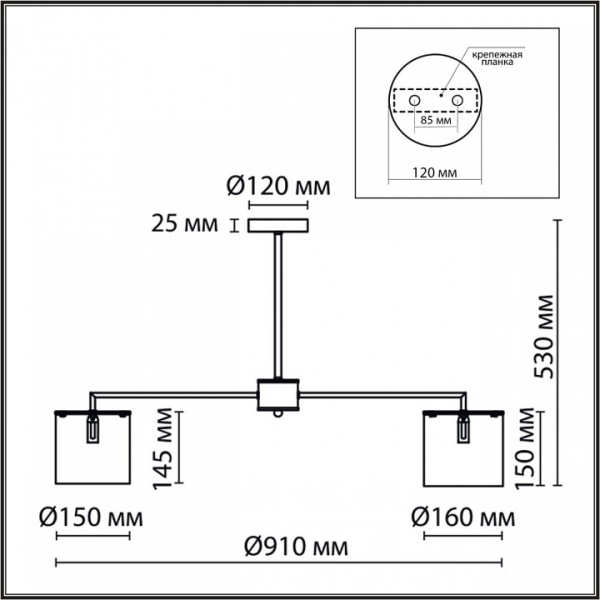 Фото Люстра на штанге Lumion Suntori 6591/8