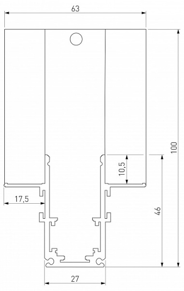 Фото Соединитель угловой внутренний для треков встраиваемых Elektrostandard Slim Magnetic a067506