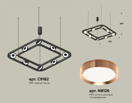 Открыть Подвесная люстра Ambrella Light XB XB9182103 Фото Подвесная люстра Ambrella Light XB XB9182103