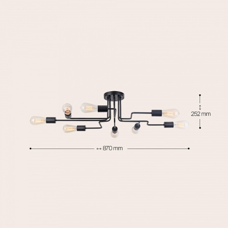 Фото Люстра на штанге Maytoni Gilbert T532CL-08B