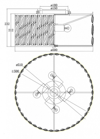 Фото Подвесной светильник Maytoni Gelid MOD184PL-04CH