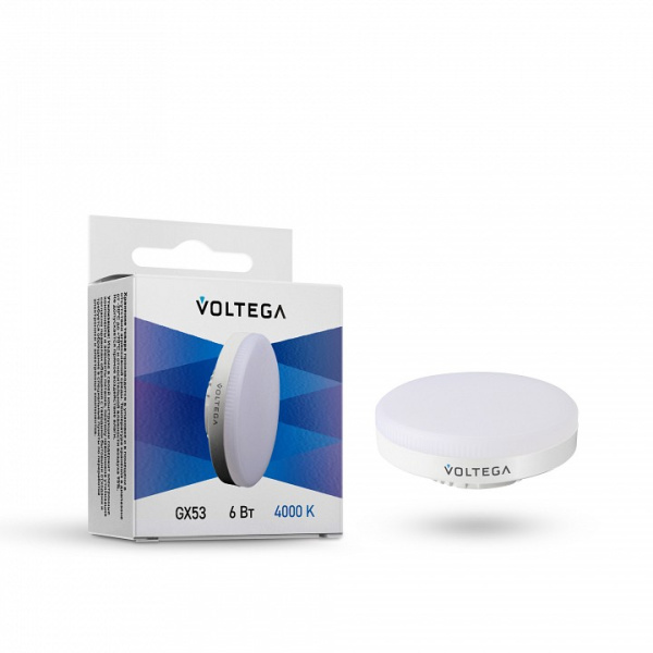 Открыть Лампа светодиодная Voltega GX53 6W GX53 6Вт 4000K 7771 Фото Лампа светодиодная Voltega GX53 6W GX53 6Вт 4000K 7771