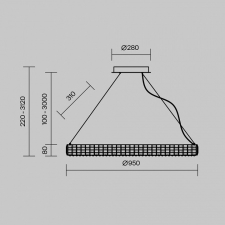 Фото Подвесной светильник Maytoni Castello MOD335PL-L35CH3K