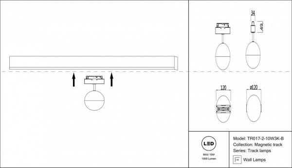 Фото Светильник на штанге Maytoni Kiat TR017-2-10W3K-B