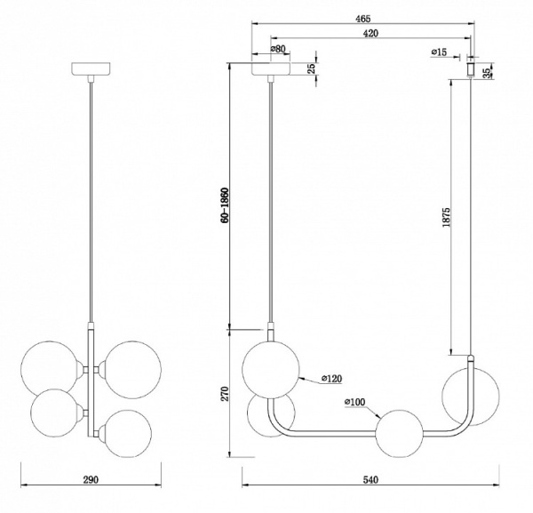 Фото Подвесной светильник Freya Perlina FR4005PL-04B