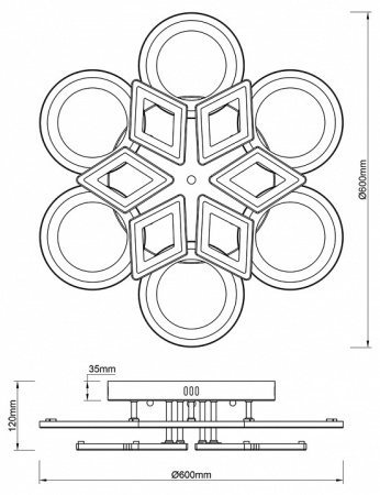 Фото Потолочная люстра Escada Mosaic 10248/12LED
