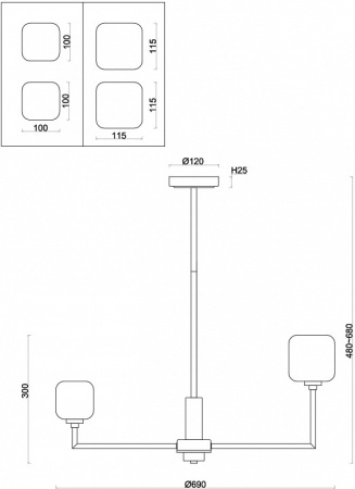 Фото Люстра на штанге Freya Tender FR5373CL-06BS
