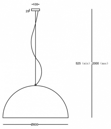 Фото Подвесной светильник Maytoni Dome MOD169PL-05GR1