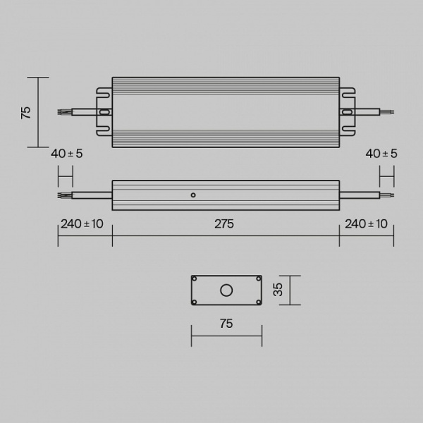 Фото Блок питания с проводом Maytoni Power Supply Magnetic PSL008-250W-48V-IP67