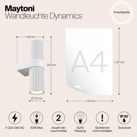 Фото Бра Maytoni Dynamics MOD326WL-02W