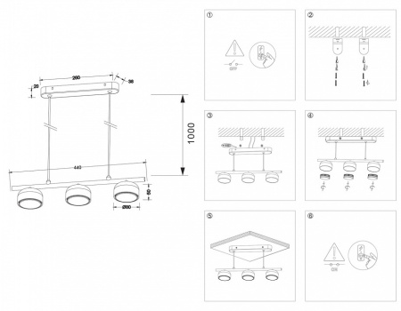 Открыть Подвесной светильник Ambrella Light TN TN71032 Фото Подвесной светильник Ambrella Light TN TN71032