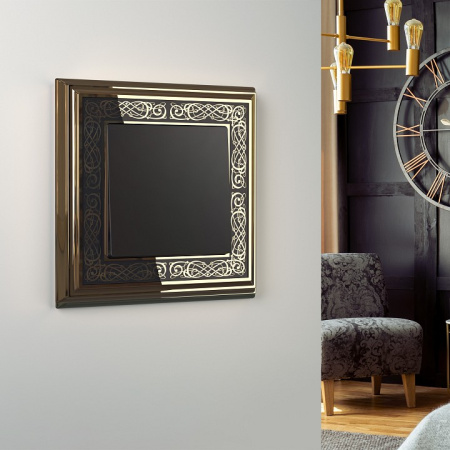 Фото Выключатель перекрестный одноклавишный без рамки Werkel черный матовый W1113008