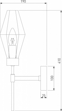 Открыть Бра Eurosvet Prism 60143/1 хром Фото Бра Eurosvet Prism 60143/1 хром