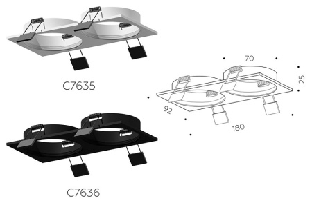 Фото Встраиваемый светильник Ambrella Light C C7635