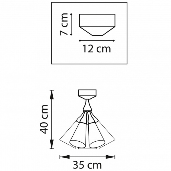 Фото Люстра на штанге Lightstar Cone 757070