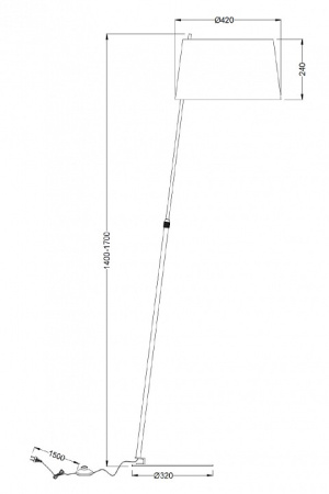 Фото Торшер Maytoni Bergamo MOD613FL-01W
