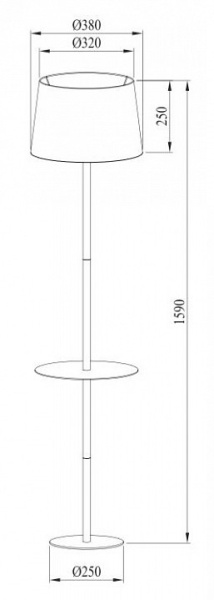 Открыть Торшер с полкой Arte Lamp Connor A2102PN-1WH Фото Торшер с полкой Arte Lamp Connor A2102PN-1WH