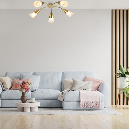 Фото Потолочная люстра Escada Aquilegia 1100/5P Gold