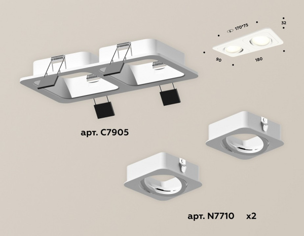 Открыть Встраиваемый светильник Ambrella Light XC XC7905010 Фото Встраиваемый светильник Ambrella Light XC XC7905010