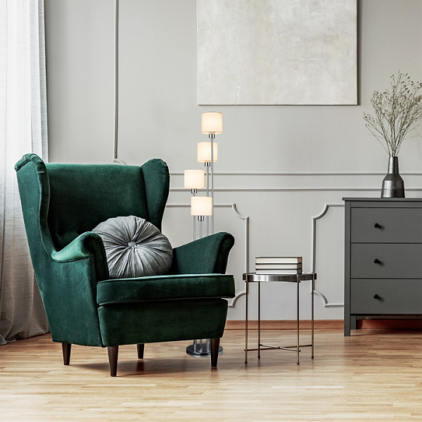 Фото Торшер Escada Denver 1109/4 Chrome/Beige
