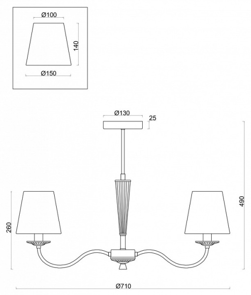 Фото Люстра на штанге Freya Osborn FR2027PL-05N