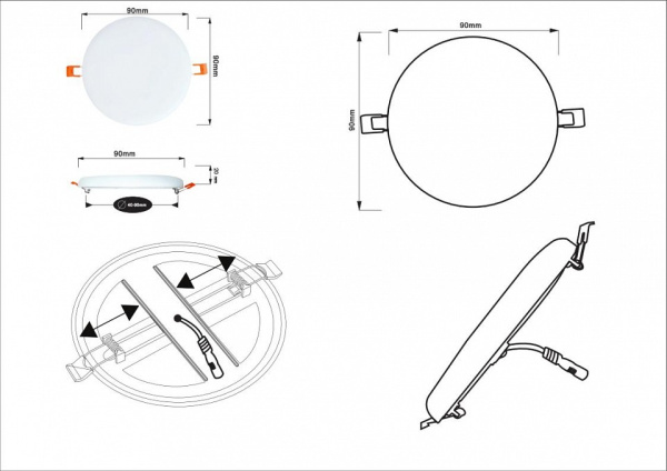 Фото Встраиваемый светильник Arte Lamp Prior A7981PL-1WH