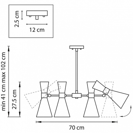 Фото Люстра на штанге Lightstar Dumo 816067